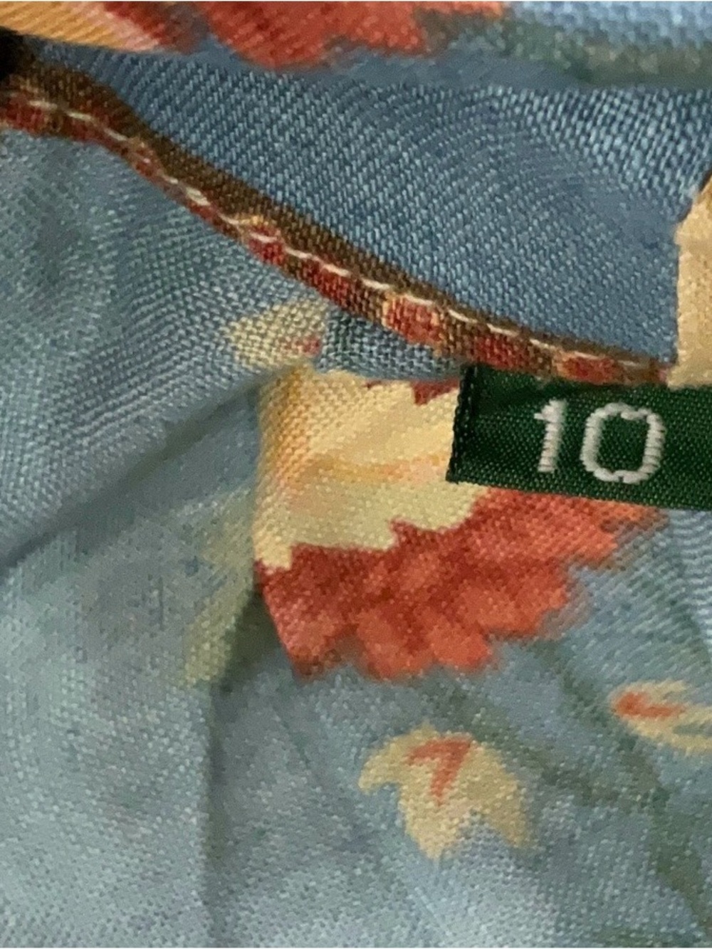 Vintage 90s Ralph Lauren Country floral linen high waisted midi skirt - Picture 7 of 7